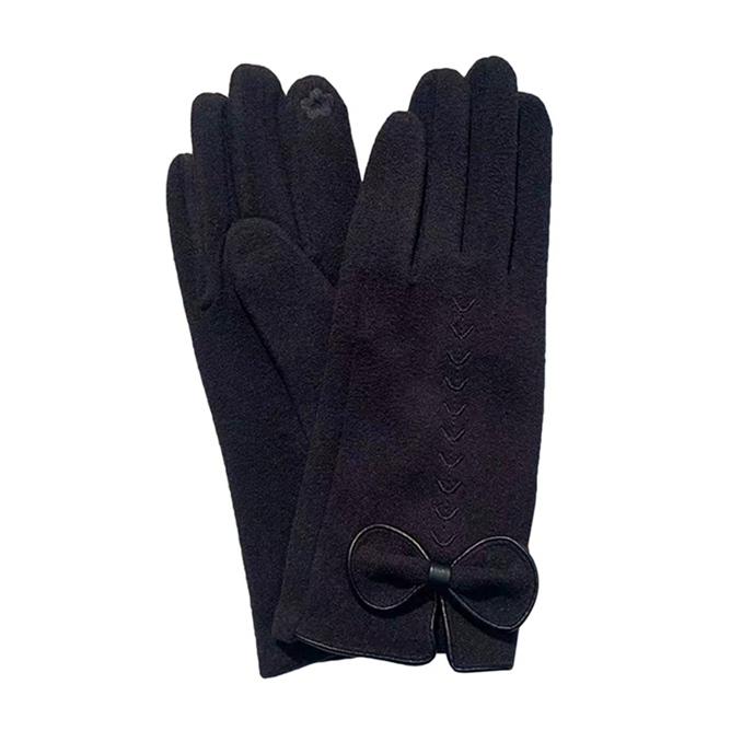 

1 пара женских утолщенных теплых перчаток для уличных всадников с бантом, бархатные перчатки для сенсорного экрана