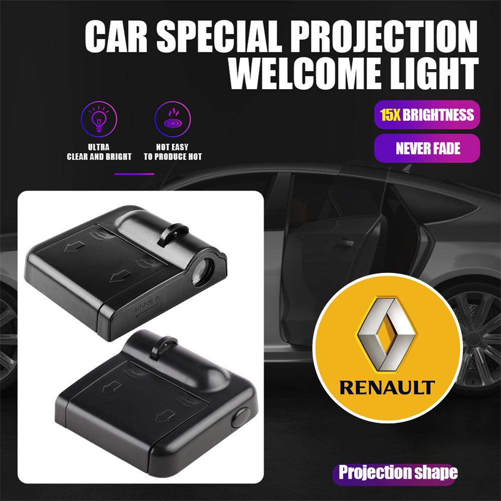 

Interior Stickers 2/4Pcs Car Door Logo Welcome Light Laser Projector Lamp Accesosories For Renault Duster Scenic Loguna Logan Tw