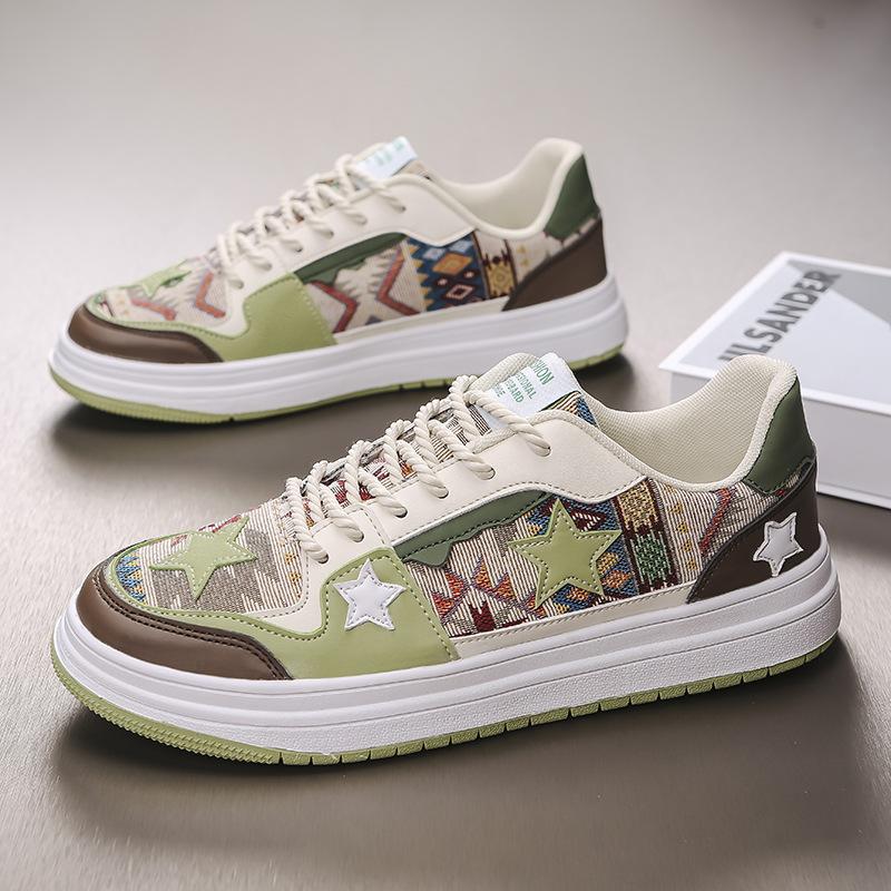 Spring and Autumn Men's Shoes 2025 New Korean Edition Trend Sports and Leisure Board Shoes Fashion Versatile High-value Men's Trend Shoes