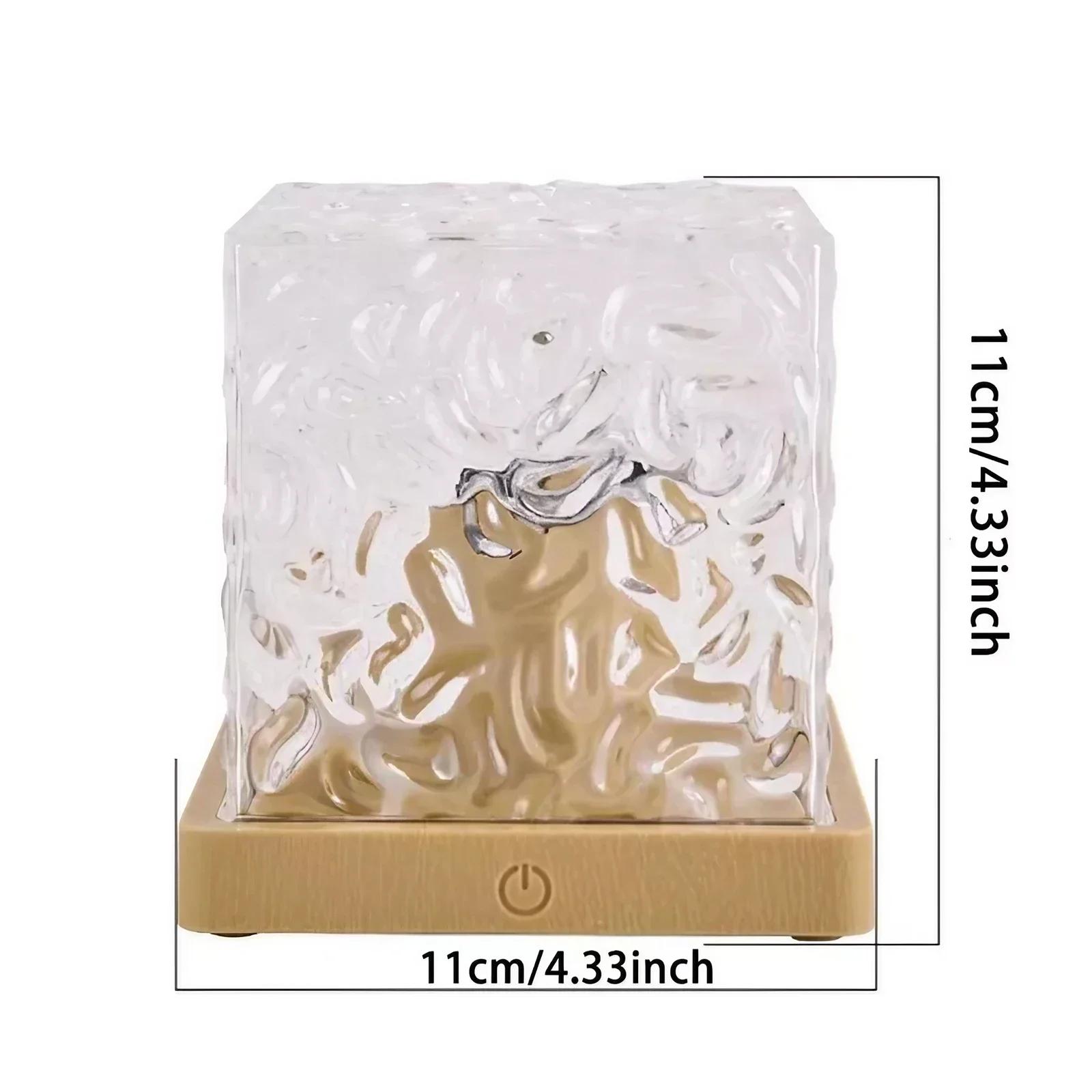 

16 Color LED Water Ripple Aurora Projector Night Light USB Powered Crystal Night Light for Bedroom Party Home Decor