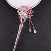 1 Pcs Fancy Colorful Flower Hollow Clip Hair Accessories Women Fashion Rhinestone Hairpin Headwear Clips Indian Jewelry