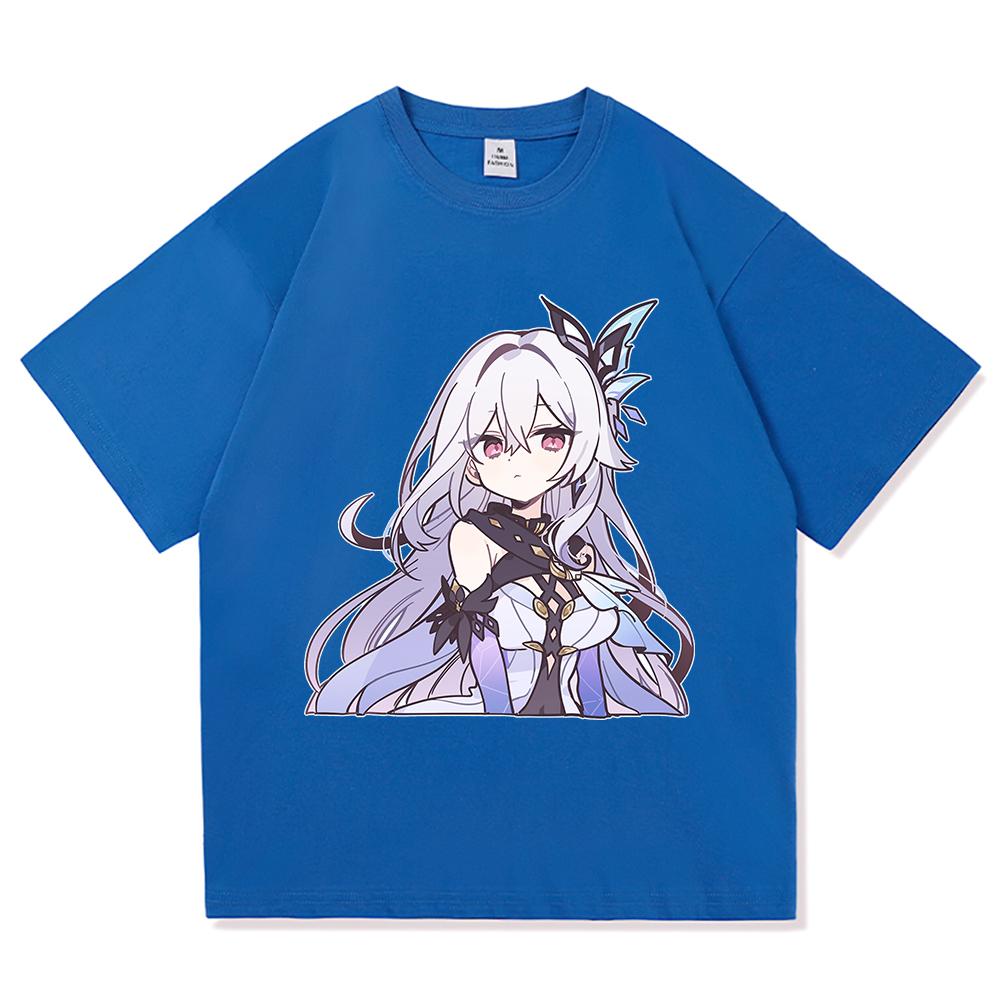 Genshin Impact Skirk T-Shirt Hot Fashion Männer/Frauen Ästhetisch Lustig Süß Grafik T-Shirt Hohe Qualität Lässig Baumwolle T-Shirts