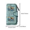 Jonah Whale Print Long Zipper Wallet, Large Capacity Card Holder, Unisex Clutch Bag, Fashionable Zipper Coin Purse, Suitable for Daily Use, A Great