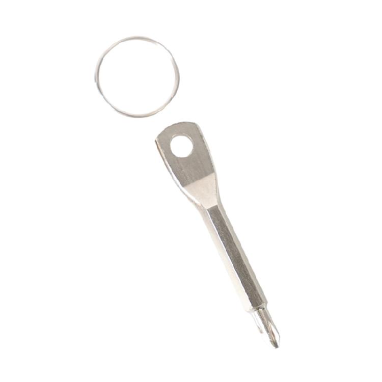 3Pcs Multifunctional Stainless Steel Car Keyring Outdoor Easily Slotted Screwdriver Function Keyring Metal Keychain