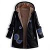 Stilvolle Damenjacke im Western-Stil mit bedrucktem Kreismuster und langen Ärmeln – Perfekt für Winterbekleidung.