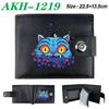 K-Pop Demon Hunters Wallet Black Soft Leather Snap Closure with Zipper Coin Pocket 1pcs
