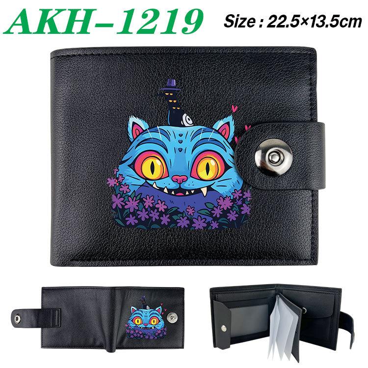 K-Pop Demon Hunters Wallet Black Soft Leather Snap Closure with Zipper Coin Pocket 1pcs