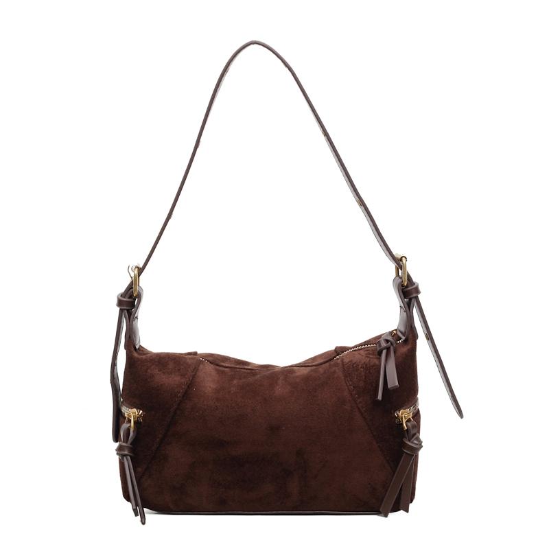 Simple Sense of Luxury Portable Retro Crossbody Bags for Women 2026 Winter New Large Capacity Faux Suede Square Shoulder Bags