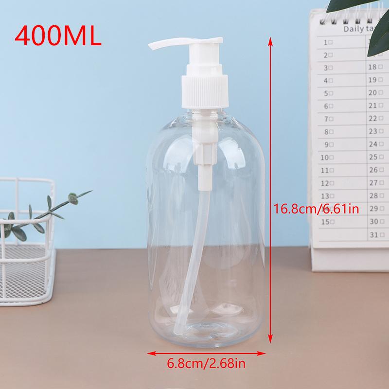 200-500ml Portable Empty Pump Dispenser Bottles Cylinder Shampoo Lotion Durable Refillable Containers For Liquid Soap