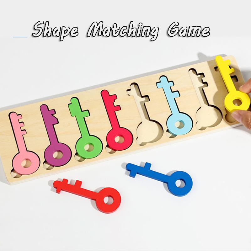 Montessori Schloss Schlüssel Zuordnungsspiel Baby Farben Kognitive Feinmotorik Training Sensorisches Spielzeug Kirchengemeinde Aktivitäten Lernspielzeug