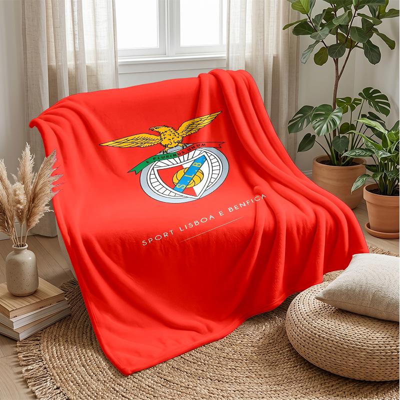 Benfica Theme Blanket Soft Flannel Fleece Blanket Warm Lightweight Throw Blanket for Home Sofa Bed