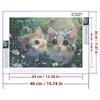 Peinture Diamant 5D DIY Point de Croix Animaux Mignons Deux Chats Broderie Diamant Mosaïque Forage Rond Complet Décoration d'Intérieur Arts