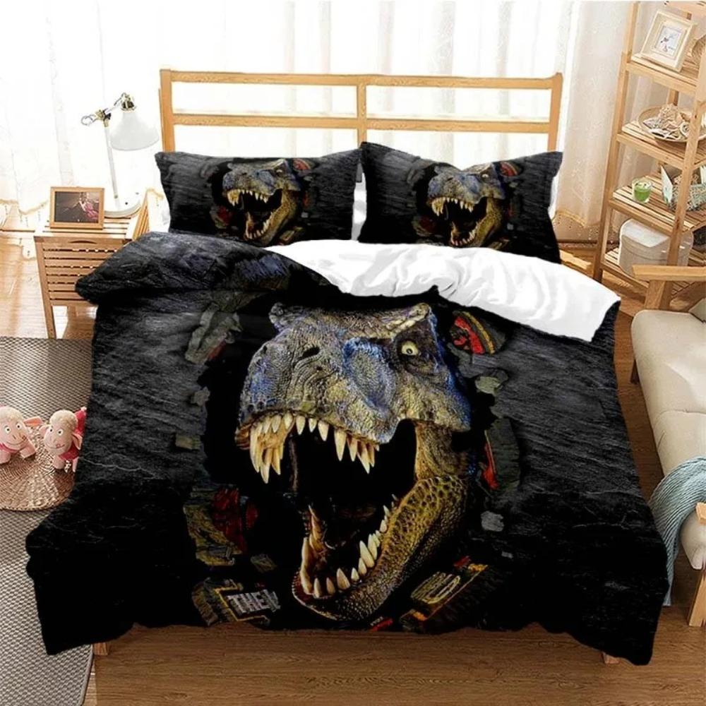 Dinosaur World Duvet Cover Pillowcase Beddingboygirl Bedroomdecoration Childrengift Single Double Largebed Sizezip Duvet Cover