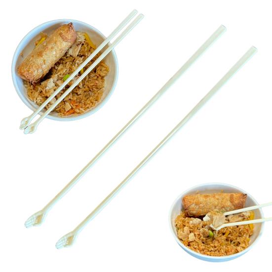 1 Pair Helping Hands Chopsticks Non-Slip Grip Palm Design Chopsticks Reusable Eating Chopstick for Sushi Noodles