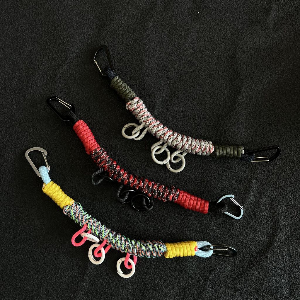 Outdoor Tactical DIY Modification Hand-woven Paracord Backpack Hanging Rope Multifunction Bag Strap Lanyard Accessories