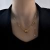 New Design Spiral Cylinder Tstainless steel Gold colour Necklace For Woman Korean Fashion  Gothic Girl's Clavicle Chain