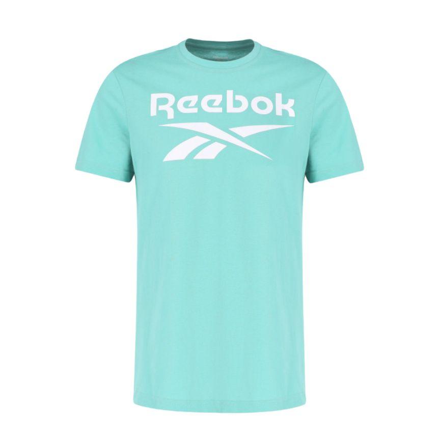 Reebok Big Logo Soft Comfortable Skin-Friendly Short Sleeve T-Shirt Men Tops Light-Blue HI0657