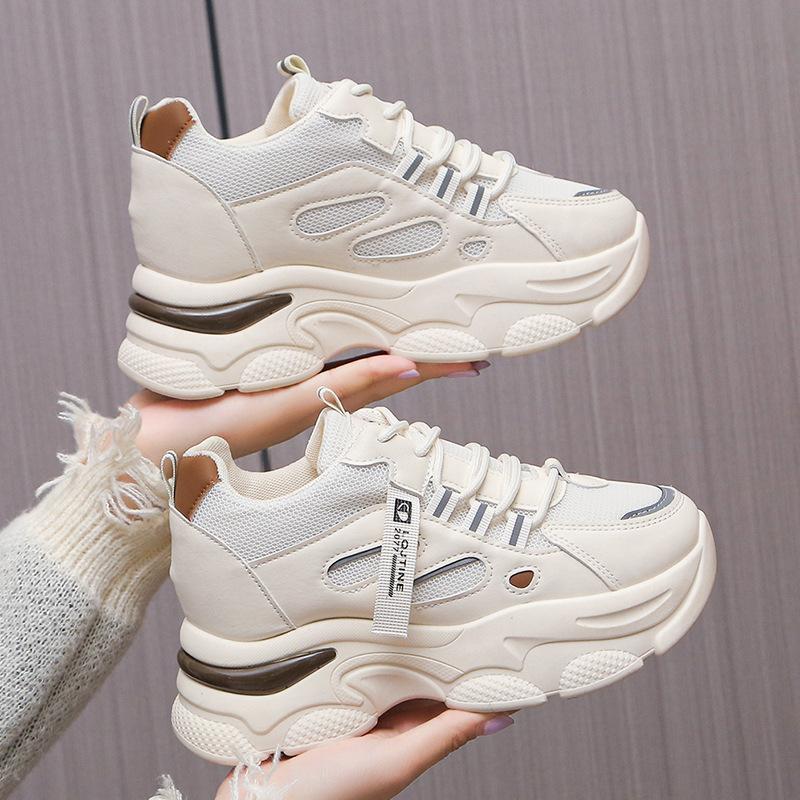 

Новые осенние женские кроссовки Daddy Shoes, универсальные, маленькие, с толстой подошвой, дышащие, повседневные кроссовки 40