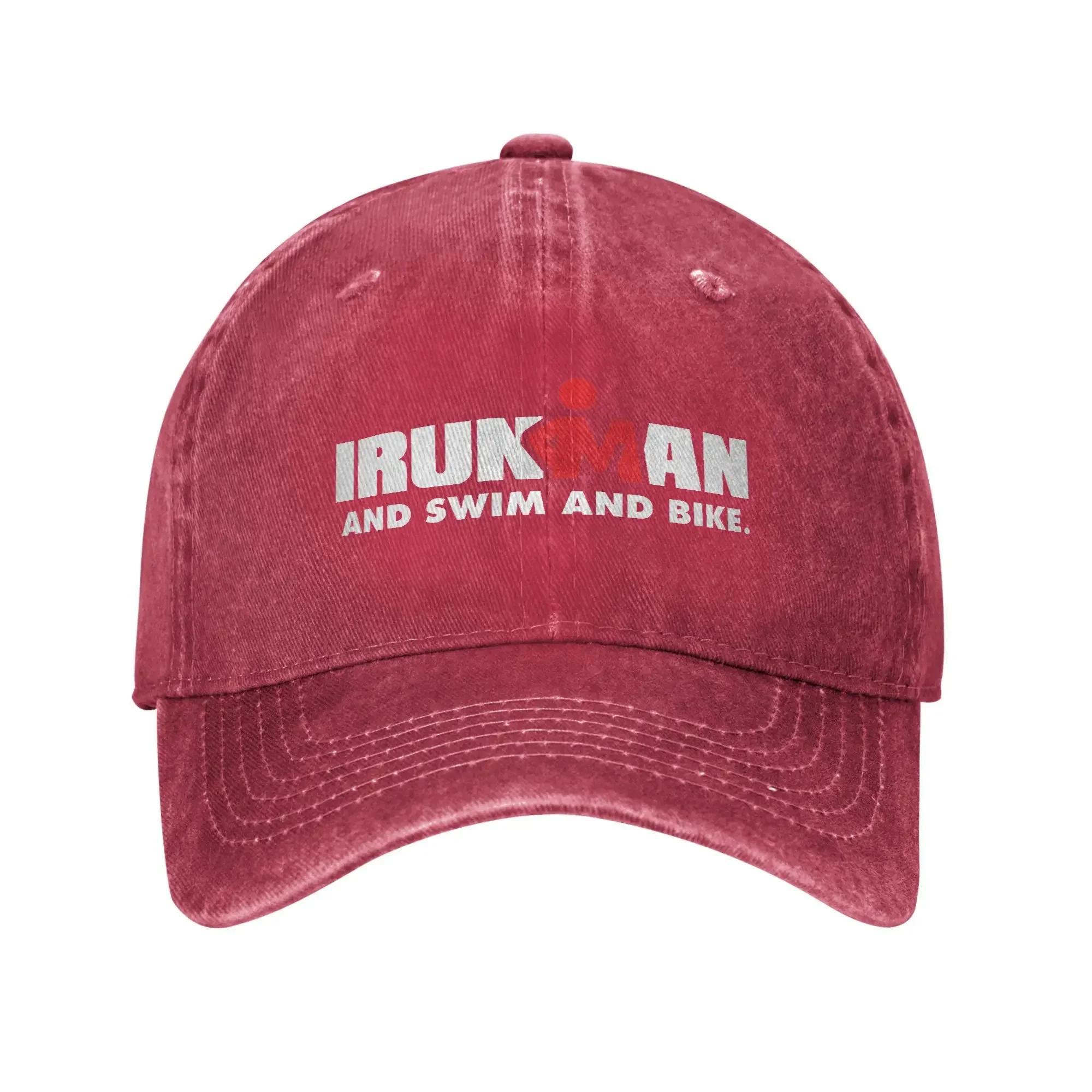 I RUN Unisex Trucker Hats Accessories For Unisex Women Baseball Cap Swim Bike Triathloned Classic Wear Cap Adjustable One Size