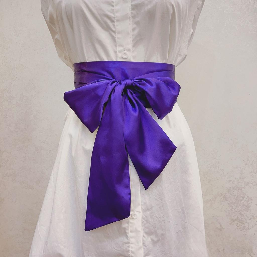 Elegant Adjustable Waist Belt with Glossy Straps – Multi-Use Fashion Accessory Long Wide Silk Scarf