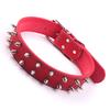 Hundehalsband im Punk-Stil mit Spikes, verstellbares Hundehalsband aus PU-Leder mit Nieten und Spikes, Nieten-Haustierhalsband