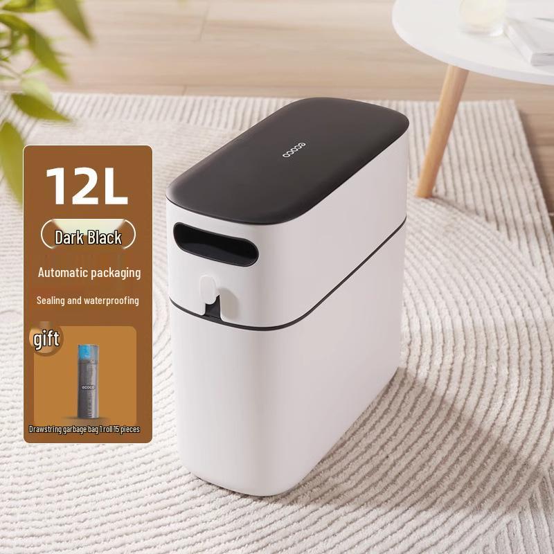 Yikoko 2023 Luxury Large-Capacity Trash Can with Lid for Bathroom, Kitchen, or Living Room.