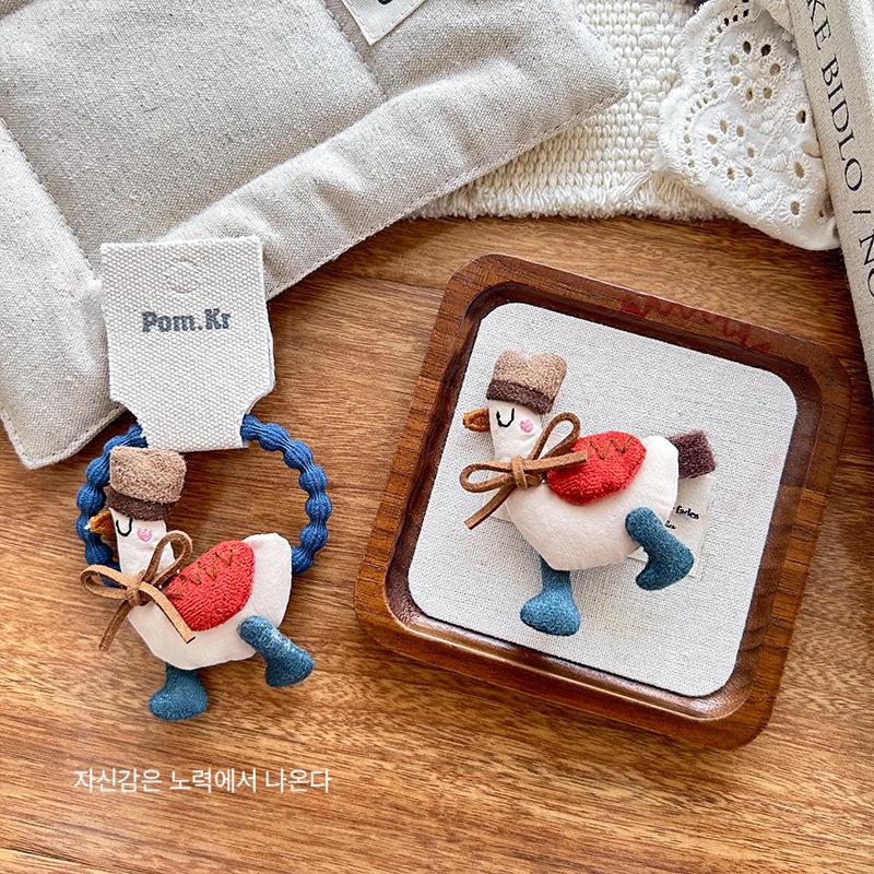 Handgjorda hårspännen och hårband i tyg med djur och tecknade figurer i koreansk stil - Hög elasticitet för barn