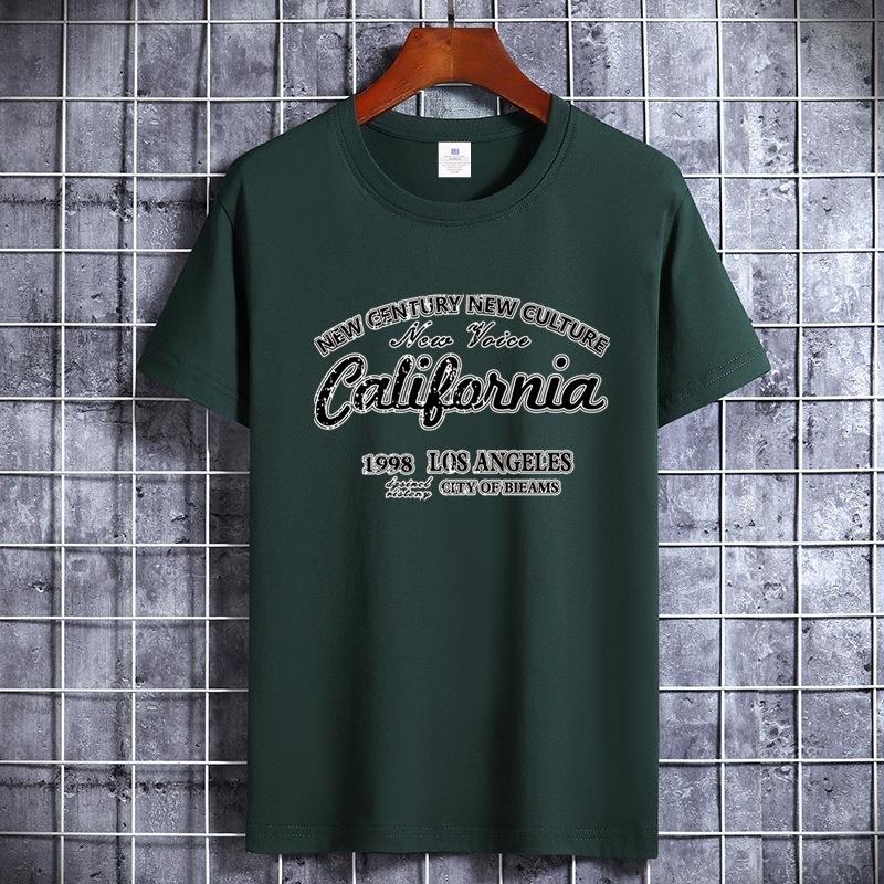 Short-sleeved T-shirt Men And Women Couples Summer Loose Cotton Body Shirt Round Neck Letters Simple Loose Tops