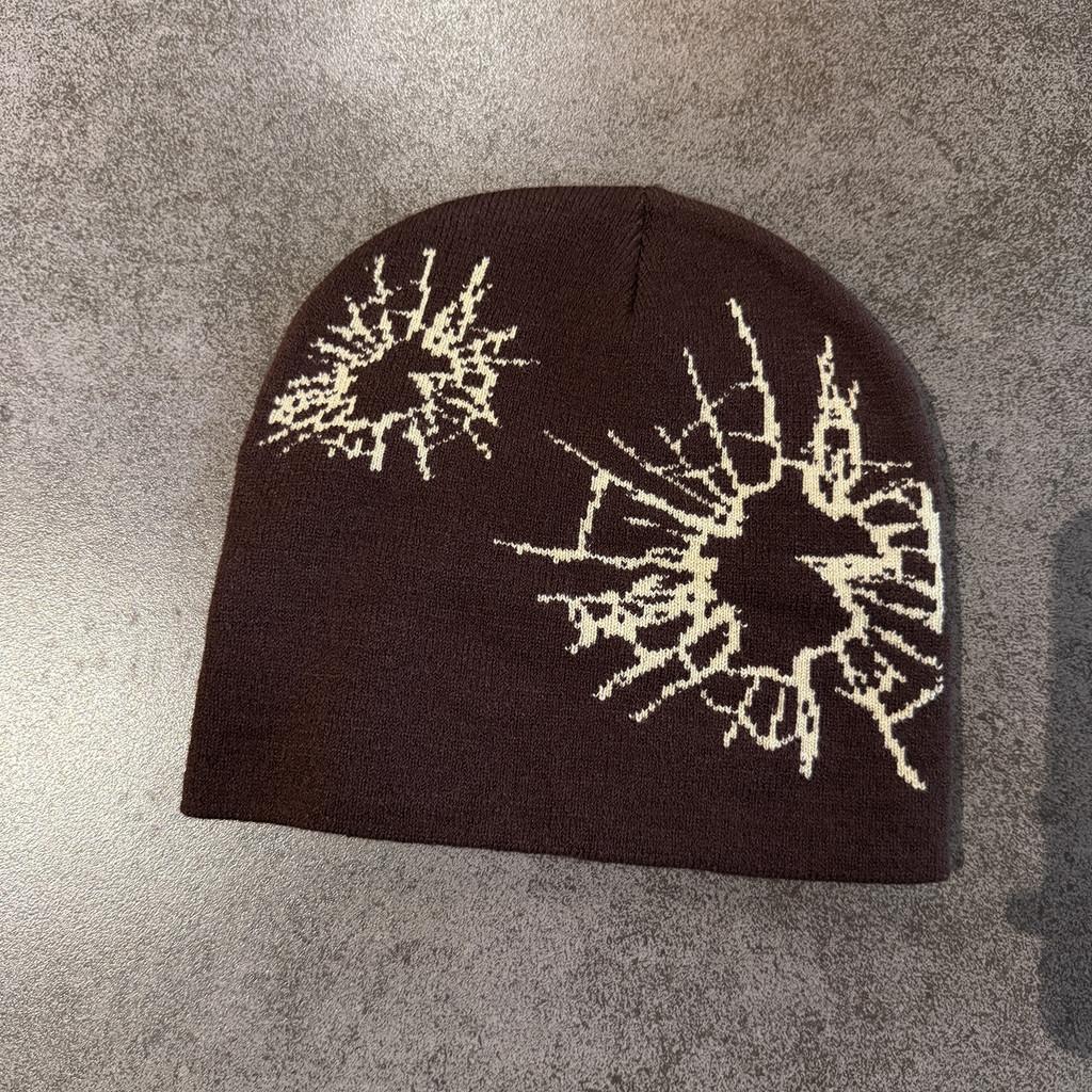 Fashion Beanie Knit With Print Design For Daily Outdoor Cold Use Climate