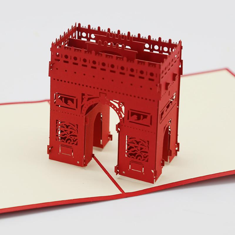 Pop Up 3D Birthday Cards World Attractions Card Business Invitation Boy Gift Greeting Tourist Postcard For Boyfriend Dad Present