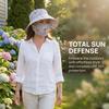 New Anti-UV Women's Sun Protection Hat UPF 50+ Moisture-Wicking Fisherman Hat Breathable Wide Brim Ponytail Hat Cycling Headwear