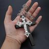 Vintage Gothic Collar Necklace Wooden Cross Pendant Necklace Streetwear Jewelry