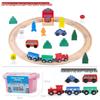 36-Piece Wooden Magnetic Train Track Set - Educational Interlocking Toy