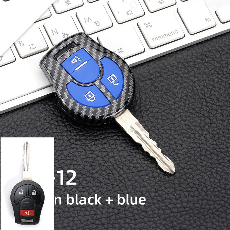 Kohlefaser ABS für Nissan Cube Micra Qashqai Juke 2/3/4 B Smart Klappbarer Fernschlüssel Etui Schale Styling Schlüsselanhänger