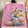 Sabrina Poster Printed Flannel Blanket, Soft Throw for Bedroom Sofa, Washable, Fan Merchandise, Great Gift.