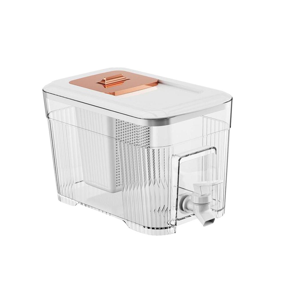 6L Beverage Container for Iced Drinks with Lid Refrigerator
