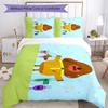 3pcs Hey Duggee Bedding Set Duvet Cover Closure Includes 1 Duvet Cover & 2 Pillowcases, Soft and Comfortable for All Seasons.