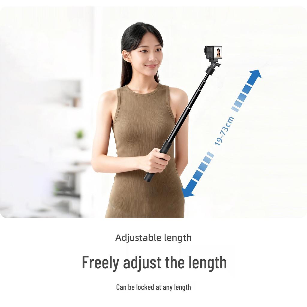 Selfie Stick for DJI Feiyu Zhiyun Stabilizers and Action Camera Phone Gimbals - Handheld Extension Pole.
