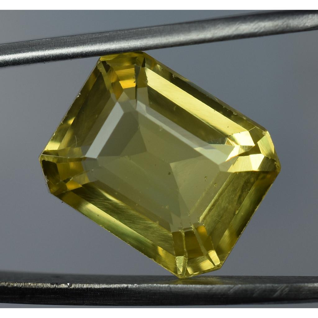 9.15 Ct Genuine Yellow Sapphire Emerald Cut Natural Loose Gemstone