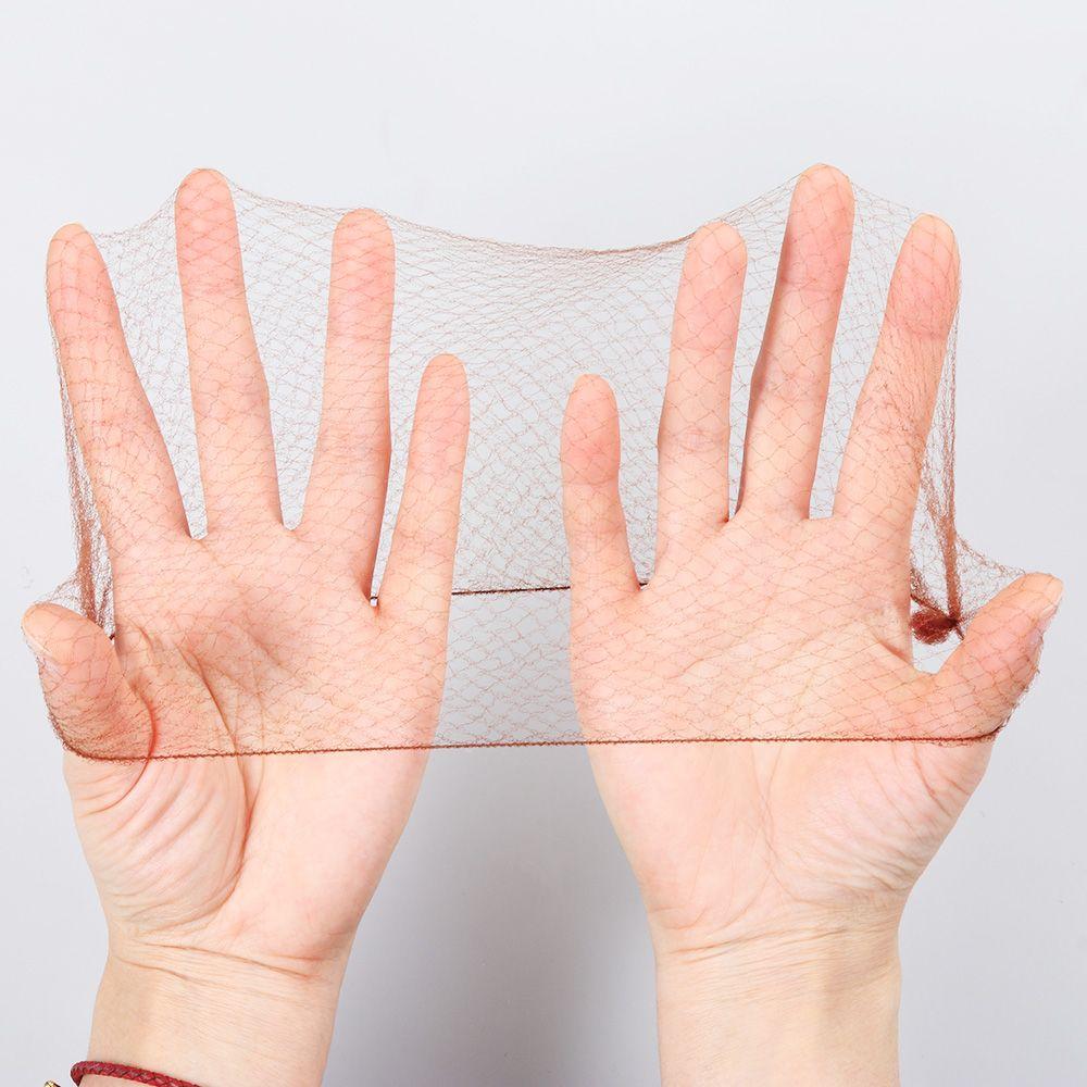 50Pcs New Hair Accessories Elastic Edge Bun Cover Ballet Snood Fine Mesh Wig Net Invisible Hairnet