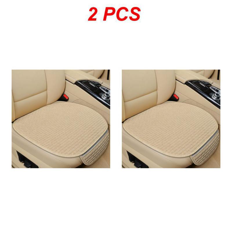 1/2pcs Universal Car Seat Cover Linen Fabric  Non-slip Ventilation Breathable Comfortable Seat Protector Cushion Car Accessories