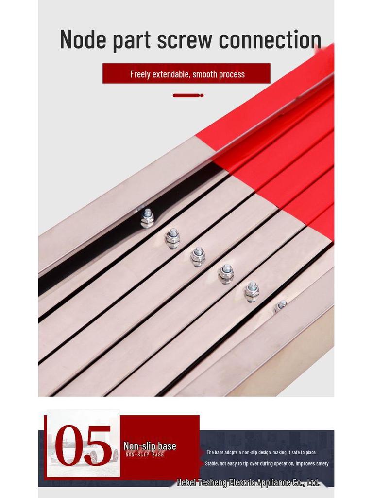 Stainless Steel Retractable Folding Gate for Outdoor, Kindergarten, and Construction Barrier