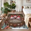 Christmas Printed Square Area Rug Soft Non Slip Floor Carpet For Bedroom Holiday Gift