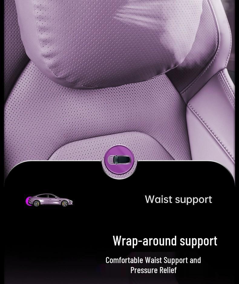 Xiaomi SU7 Leather Headrest & Lumbar Car Neck Support Pillow
