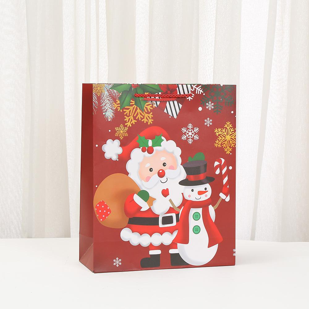6/10pcs StoBag Christmas Party Paper Tote Bags Recyclable Gift Bags for Candy Cookies Classroom Exchange Winter Events