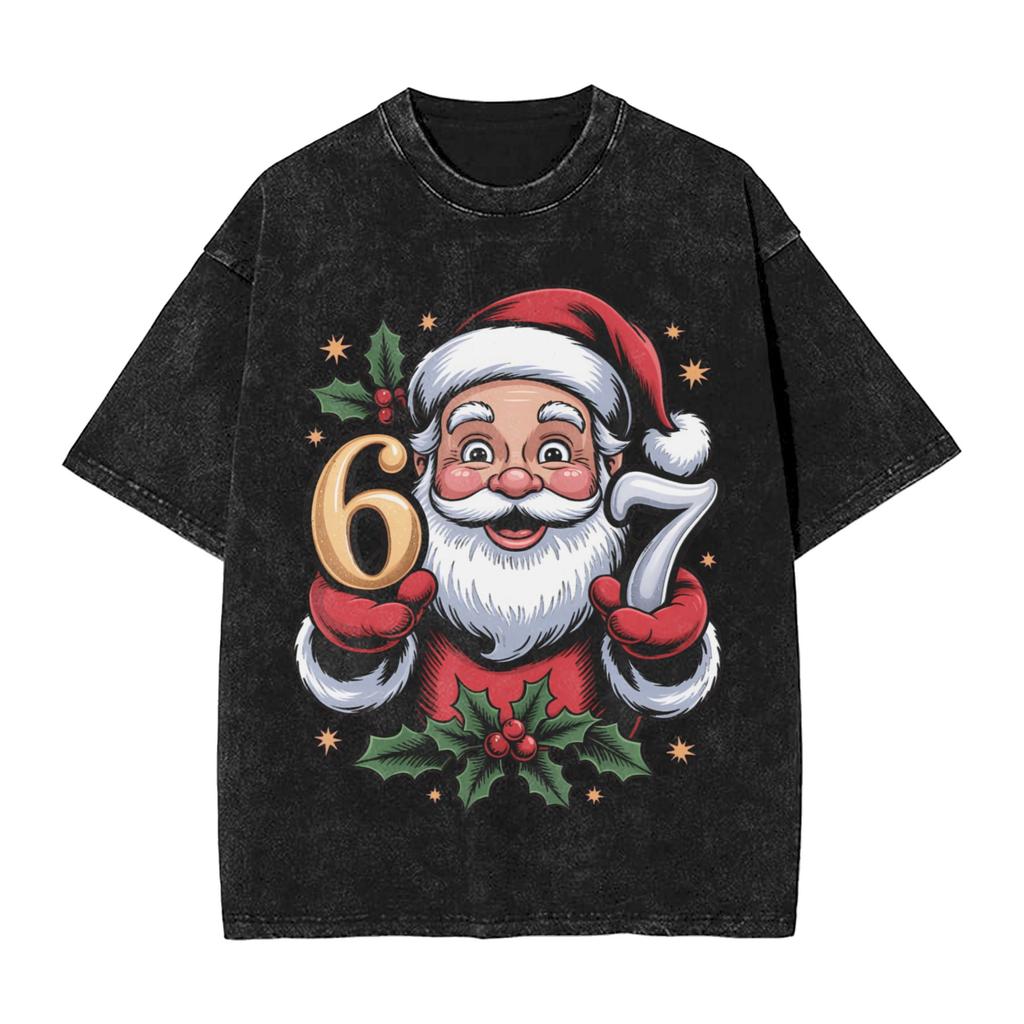 Novelty Lets Get 6 7endy Funny 67 Meme Tshirt Men Round Collar Pure Cotton Washed T Shirt Short Sleeve Tees Printed Clothing