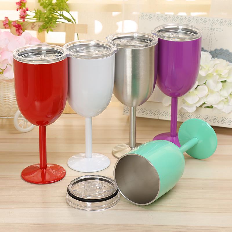 Stainless Steel High Stem 10oz Double Wall Champagne and Cocktail Glass