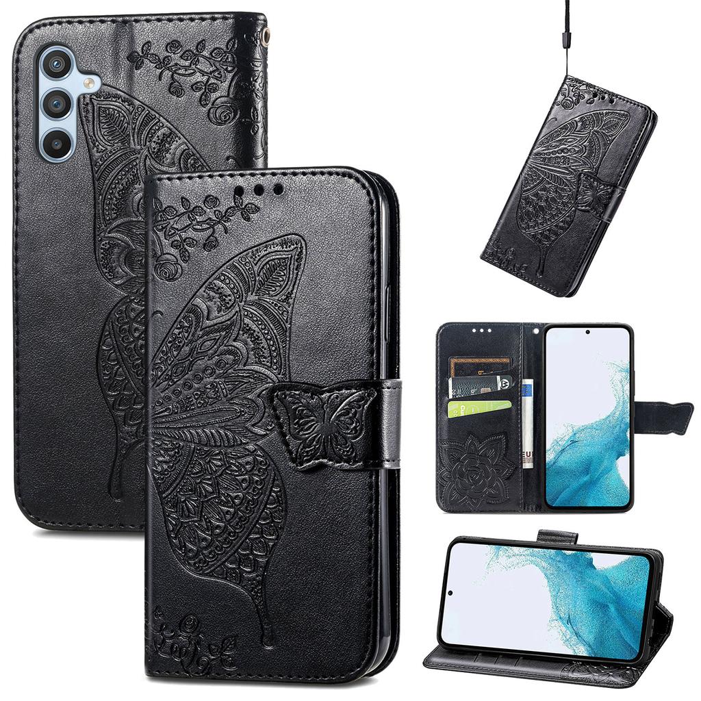 Etui dla Samsung Galaxy A36 5G Portfel z PU Skóry Pokrowiec na Telefon Wzór Motyla