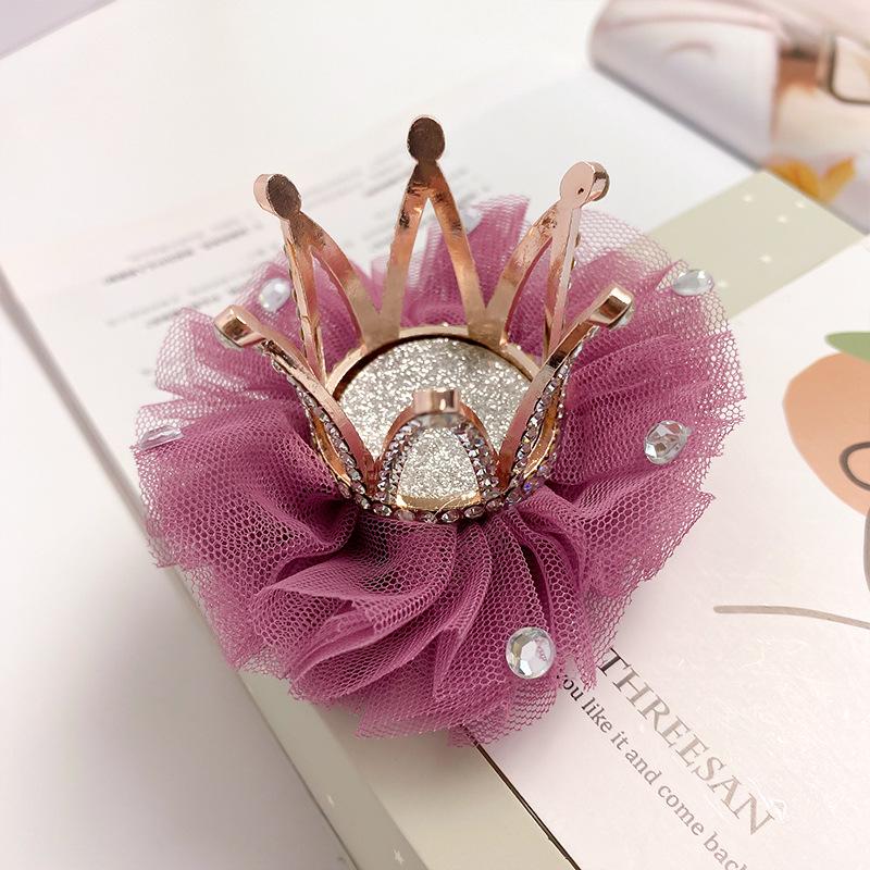 Korean Princess Hair Clip: Sparkling Rhinestone Non-Damaging Sequin Hair Accessory for Girls