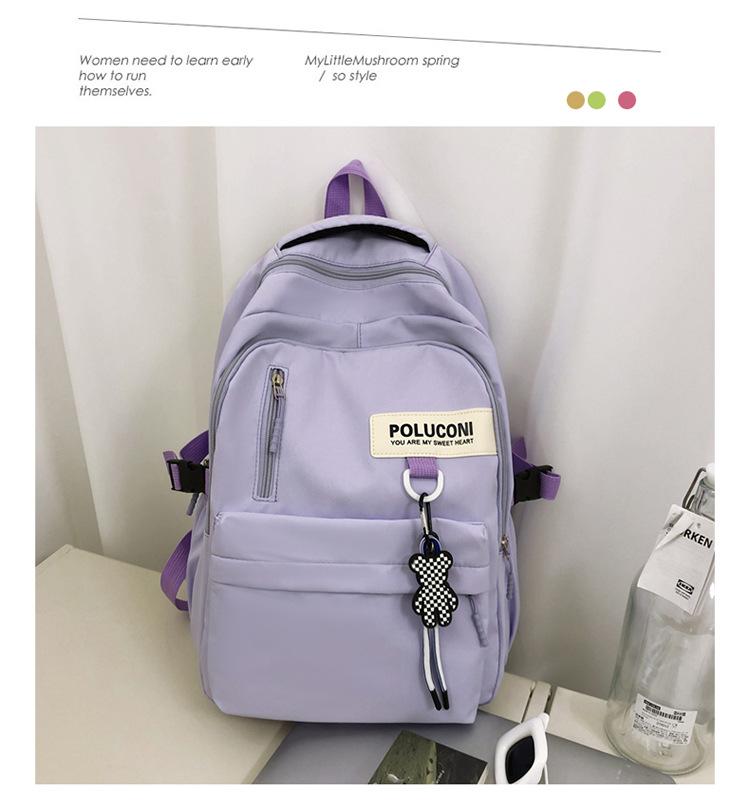 Schoolbag schoolbag male college student large capacity backpack new Japanese simple trend junior high school youth backpack female